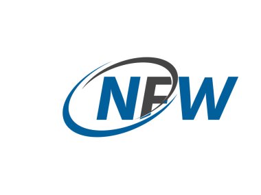 NFW yaratıcı logo tasarımı vektör çizimi