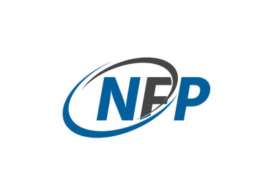 NFP yaratıcı logo tasarımı vektör çizimi