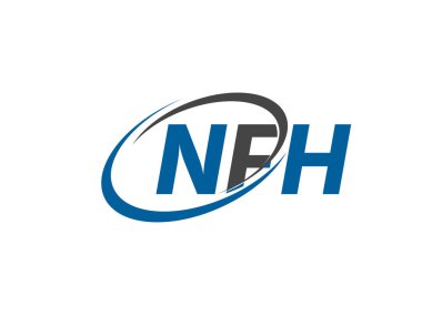 NFH yaratıcı logo tasarımı vektör çizimi