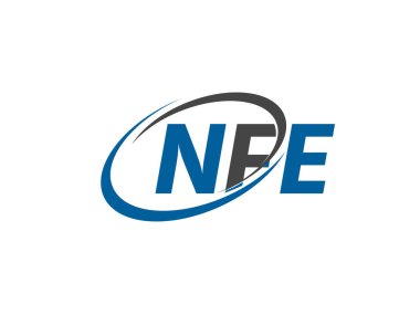 nfe yaratıcı logo tasarımı vektör çizimi