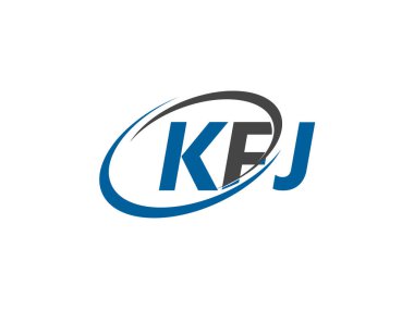 kfj yaratıcı logo tasarımı vektör çizimi