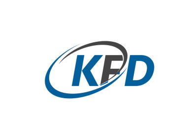 kFD yaratıcı logo tasarımı vektör çizimi