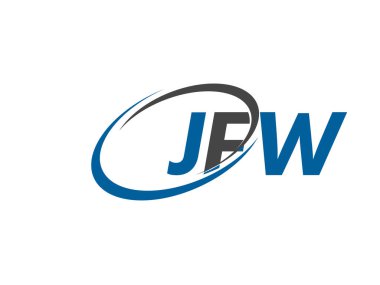 jfw yaratıcı logo tasarımı vektör çizimi