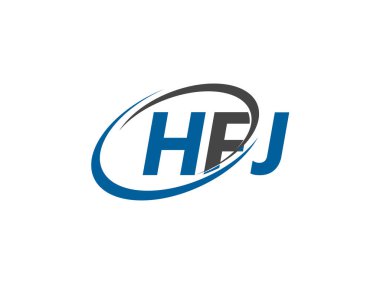 hfj yaratıcı logo tasarımı vektör çizimi