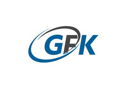 gfk yaratıcı logo tasarımı vektör çizimi