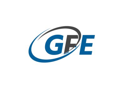 gfe yaratıcı logo tasarımı vektör çizimi