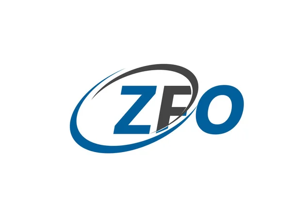 Zfo Επιστολή Δημιουργική Μοντέρνα Κομψό Σχεδιασμό Λογότυπο Swoosh — Διανυσματικό Αρχείο