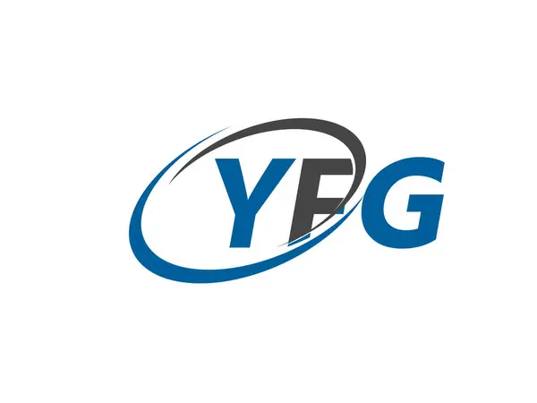 Yfg Carta Criativo Moderno Elegante Design Logotipo Swoosh — Vetor de Stock