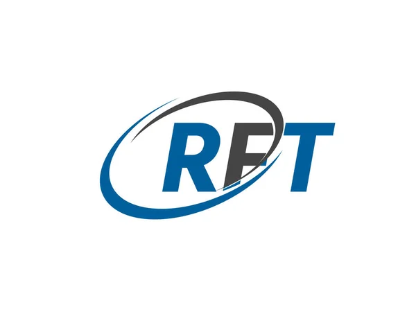 Rft Carta Criativo Moderno Elegante Design Logotipo Swoosh — Vetor de Stock