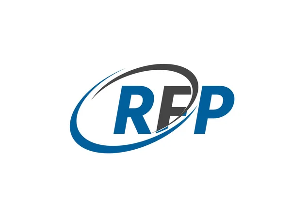 Rfp Dopis Kreativní Moderní Elegantní Swoosh Logo Design — Stockový vektor