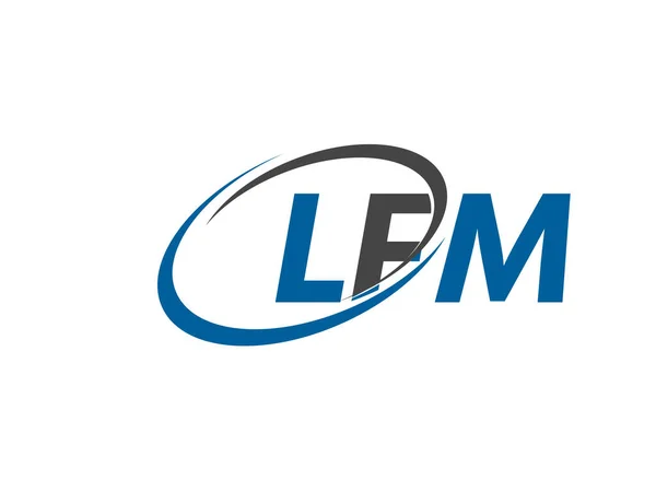 Illustrazione Vettoriale Progettazione Del Logo Creativo Lfm — Vettoriale Stock