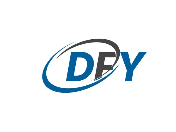 Dfy Επιστολή Δημιουργική Μοντέρνα Κομψό Σχεδιασμό Λογότυπο — Διανυσματικό Αρχείο