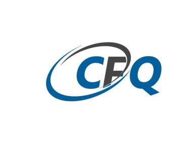 cfq yaratıcı logo tasarımı vektör çizimi