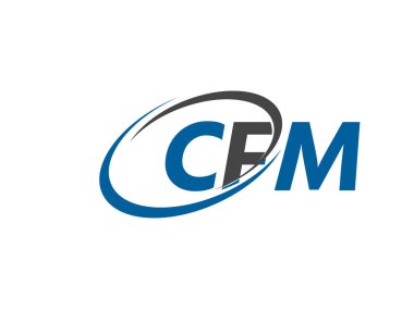cfm yaratıcı logo tasarımı vektör çizimi