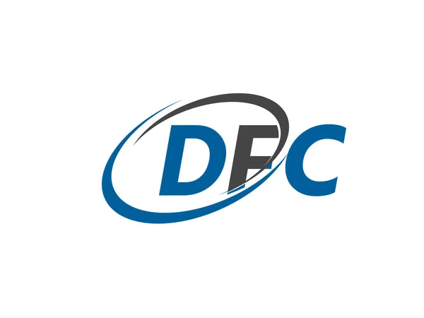 Dfc Δημιουργικό Λογότυπο Σχεδίαση Διανυσματική Απεικόνιση — Διανυσματικό Αρχείο