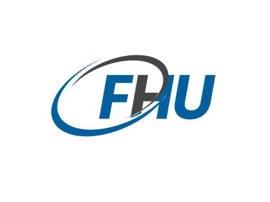 FHU harfi modern zarif logo tasarımı