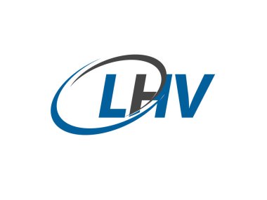 LHV harfi modern zarif logo tasarımı