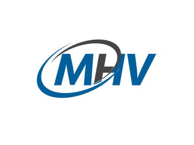 MHV harfli modern zarif logo tasarımı