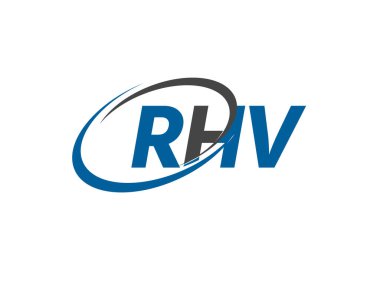 RHV harfi modern zarif logo tasarımı