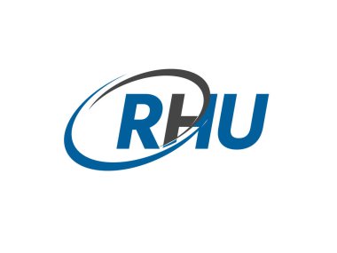 RHU harfi modern zarif logo tasarımı