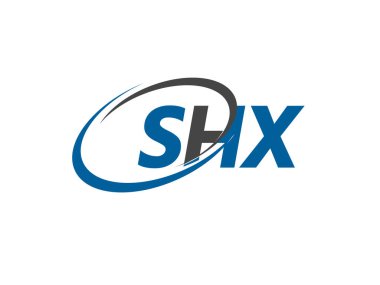 SHX yaratıcı logo tasarımı vektör çizimi