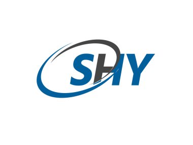 SHY yaratıcı logo tasarımı vektör çizimi