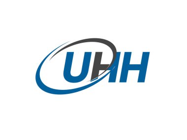 UHH yaratıcı logo tasarımı vektör çizimi