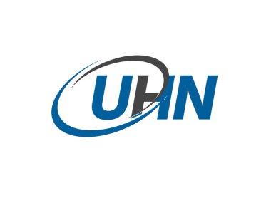 UHN yaratıcı logo tasarımı vektör çizimi