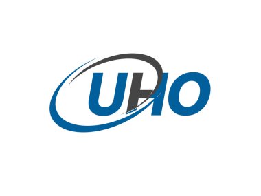 UHO yaratıcı logo tasarımı vektör çizimi