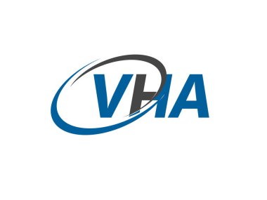VHA yaratıcı logo tasarımı vektör çizimi