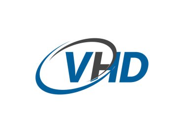 VHD yaratıcı logo tasarımı vektör çizimi