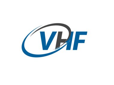 VHF yaratıcı logo tasarımı vektör çizimi