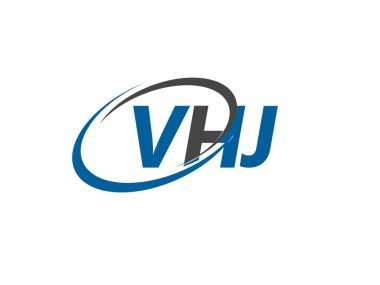 VHJ yaratıcı logo tasarımı vektör çizimi