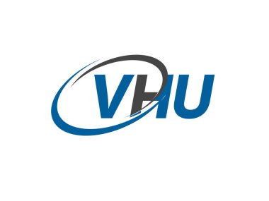 VHU yaratıcı logo tasarımı vektör çizimi