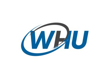 WHU yaratıcı logo tasarımı vektör çizimi