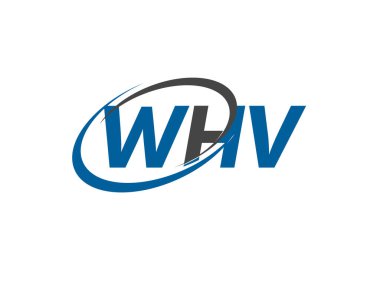 WHV yaratıcı logo tasarımı vektör çizimi