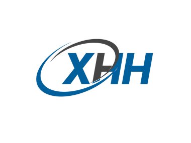 XHH yaratıcı logo tasarımı vektör çizimi