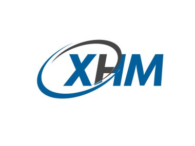 XHM yaratıcı logo tasarımı vektör çizimi
