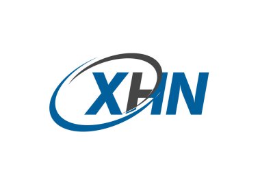 XHN yaratıcı logo tasarımı vektör çizimi