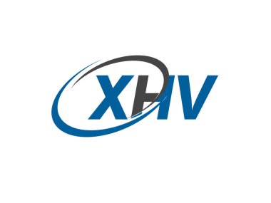 XHV yaratıcı logo tasarımı vektör çizimi
