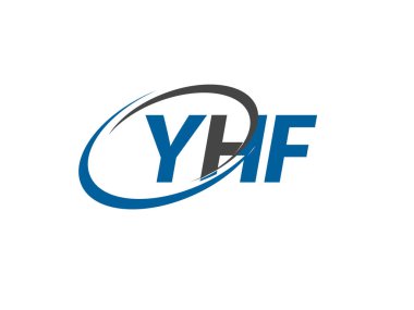 YHF yaratıcı logo tasarımı vektör çizimi