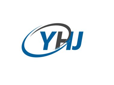 YHJ yaratıcı logo tasarımı vektör çizimi