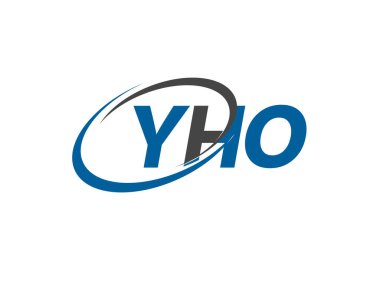 YHO yaratıcı logo tasarımı vektör çizimi