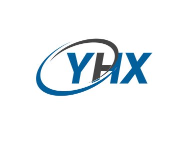 YHX yaratıcı logo tasarımı vektör çizimi