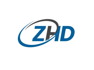 ZHD yaratıcı logo tasarımı vektör çizimi
