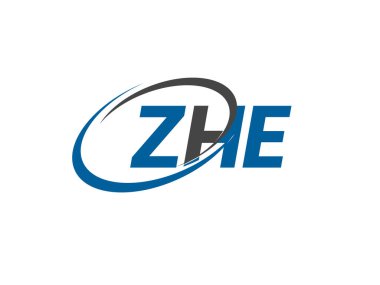 ZHE yaratıcı logo tasarımı vektör çizimi