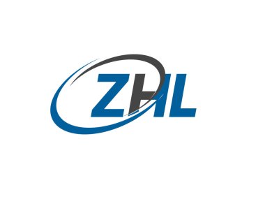 ZHL yaratıcı logo tasarımı vektör çizimi