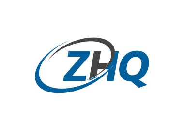 ZHQ yaratıcı logo tasarımı vektör çizimi