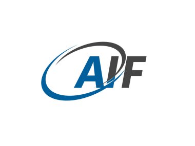 AIF yaratıcı logo tasarımı vektör çizimi