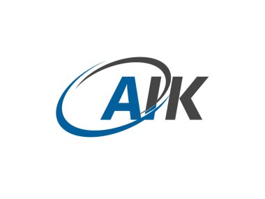 AIK yaratıcı logo tasarımı vektör çizimi
